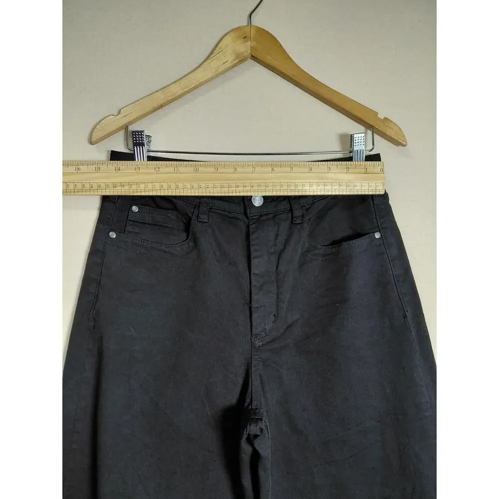 Maeve by Anthropologie Black Wide Leg Denim Jeans Women Size 29